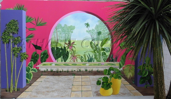 Trompe l’oeil style oriental à l’intérieur, Aytré - Nathalie Coppolani Artiste peintre La Rochelle