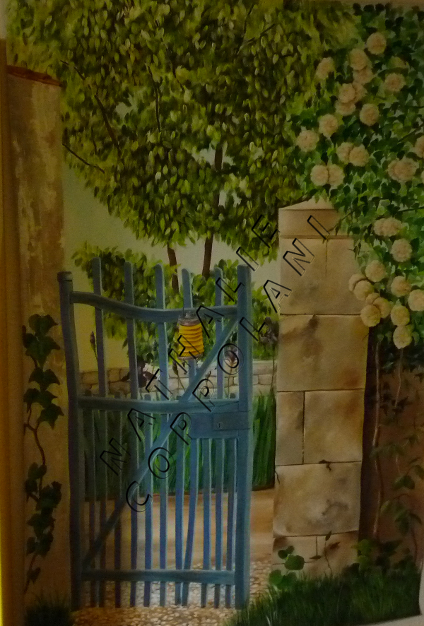 Portail bleu - Nathalie Coppolani Artiste peintre La Rochelle